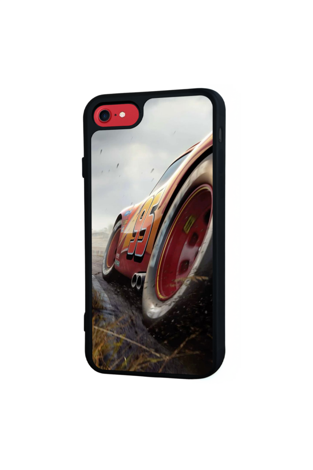 iPhone SE Uyumlu Şimsek McQueen Tasarımlı Glossy Premium Kılıf