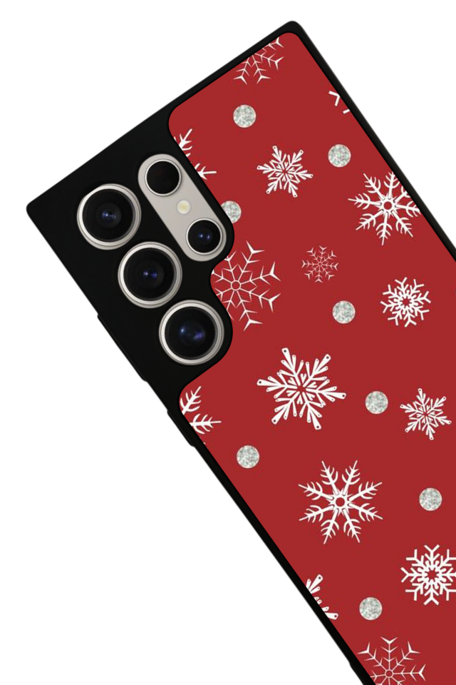 Samsung Galaxy S22 Ultra Uyumlu Yilbasi Christmas Tasarımlı Glossy Premium Kılıf