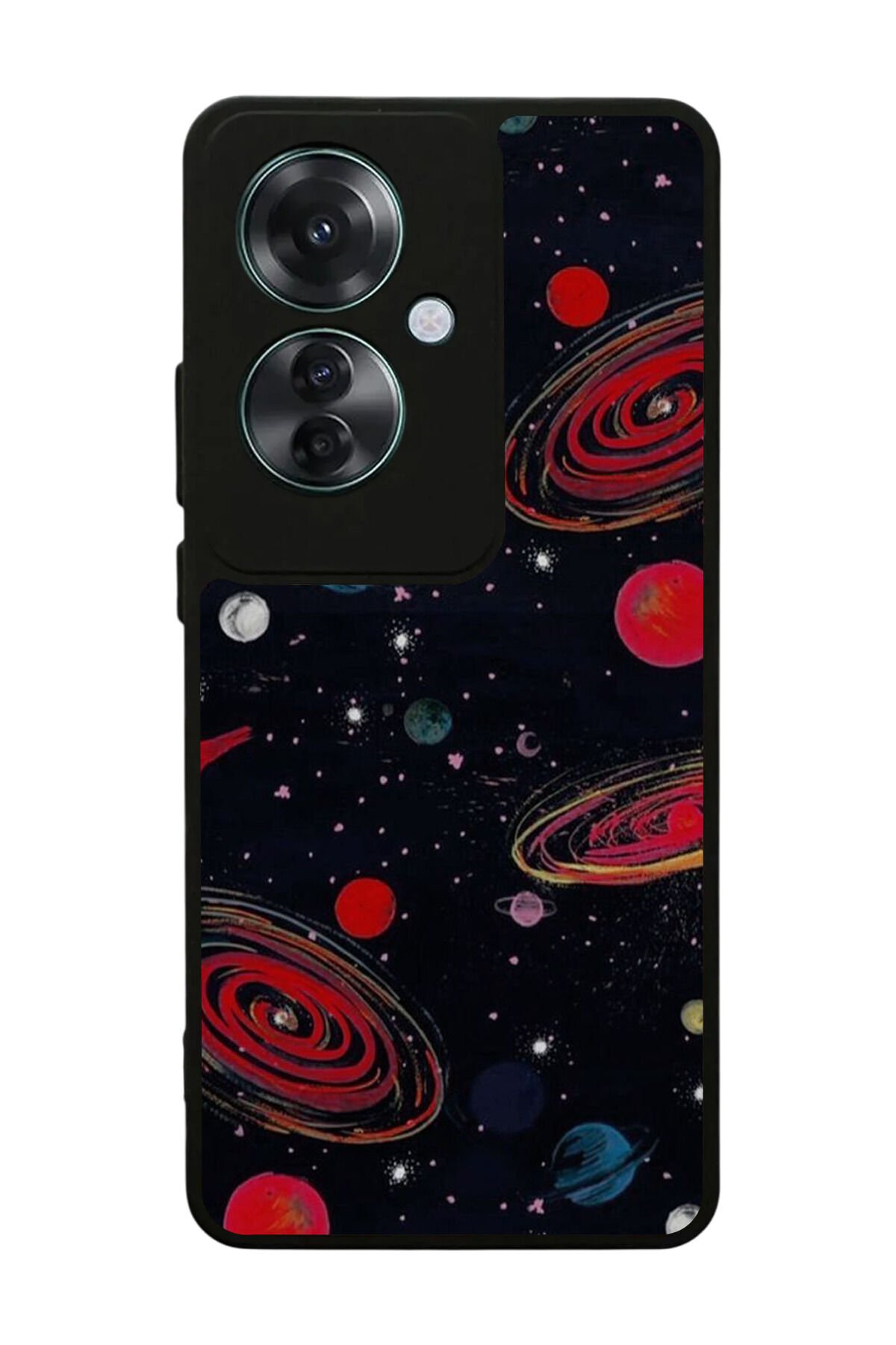 Oppo Reno 11F Uyumlu Uzay Tasarımlı Glossy Premium Kılıf