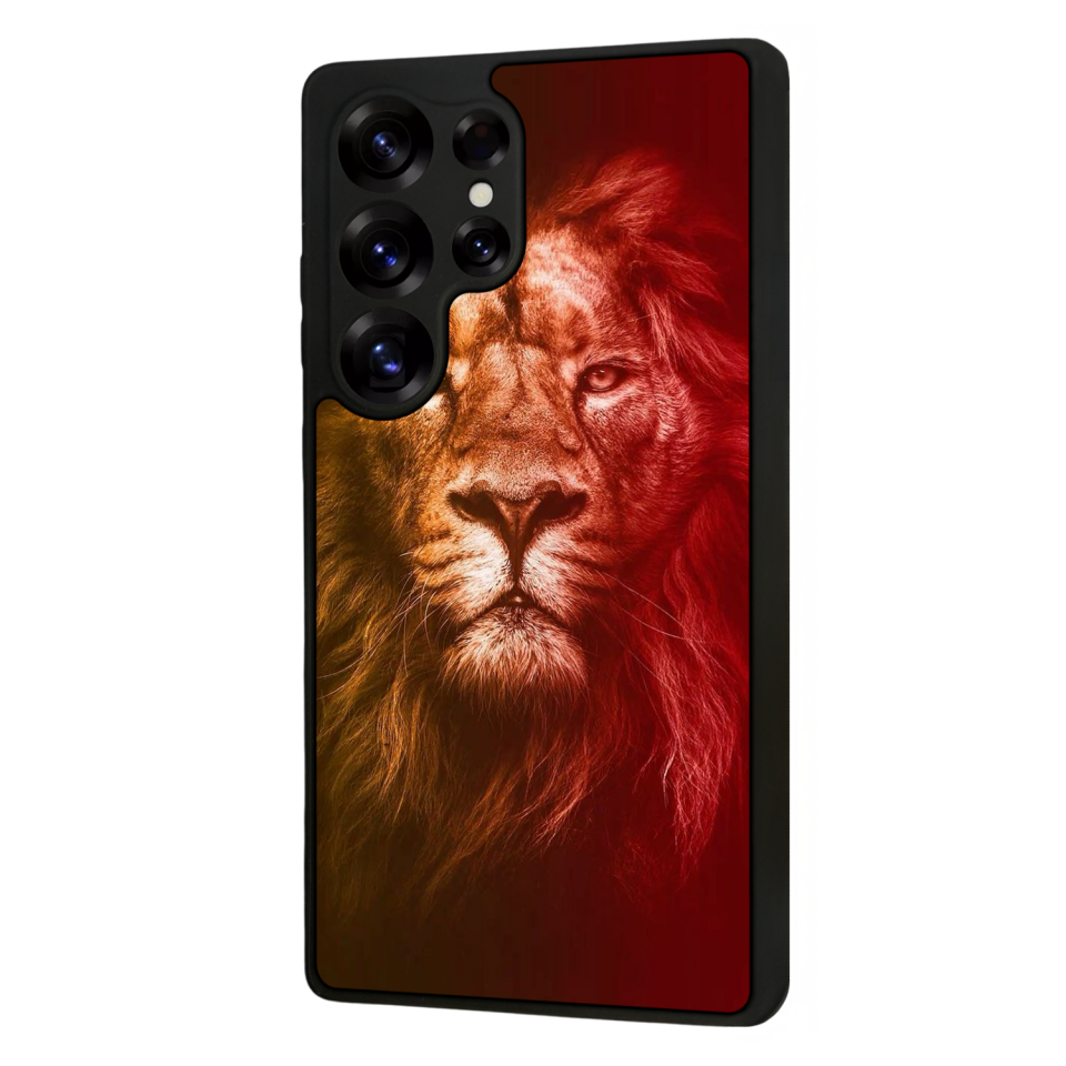 Samsung Galaxy S25 Ultra Uyumlu Aslan Tasarımlı Glossy Premium Kılıf