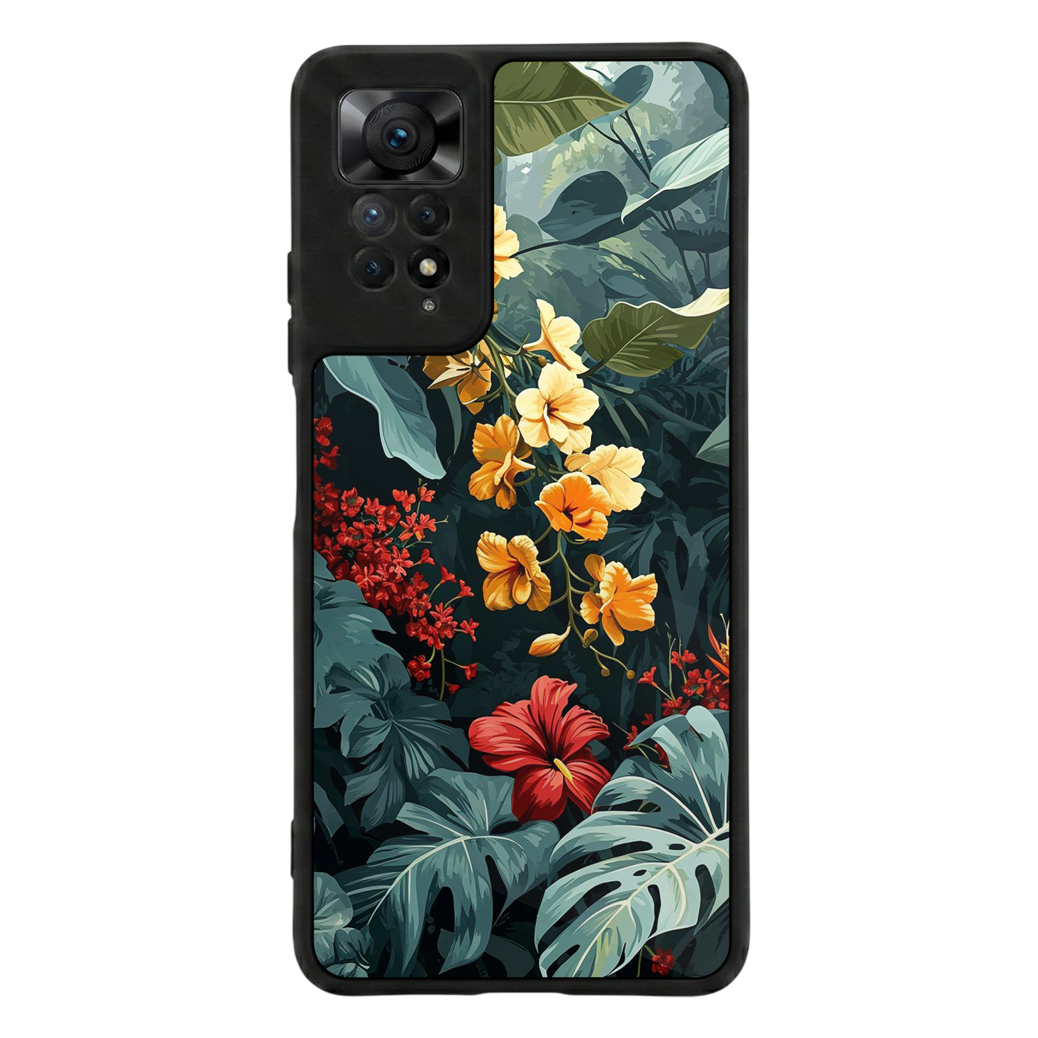 Xiaomi Redmi Note 11 Pro Uyumlu Botanik Tasarımlı Glossy Premium Kılıf