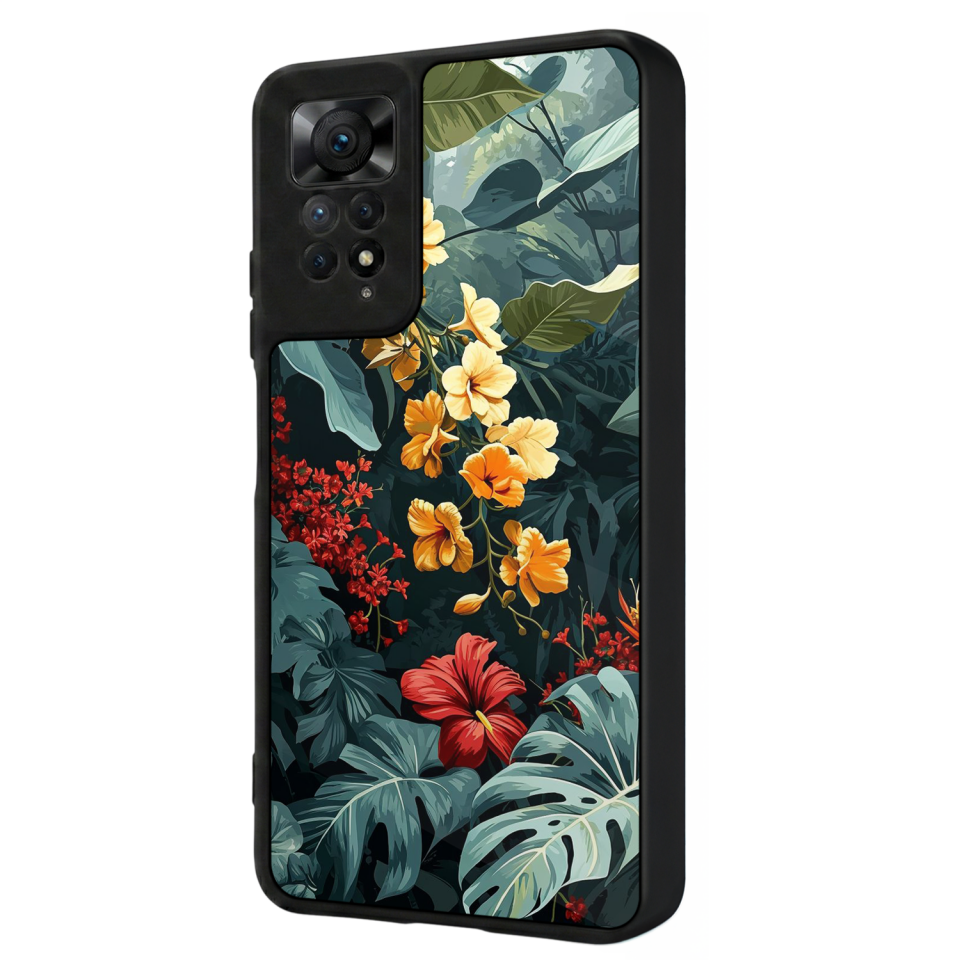 Xiaomi Redmi Note 11 Pro Uyumlu Botanik Tasarımlı Glossy Premium Kılıf