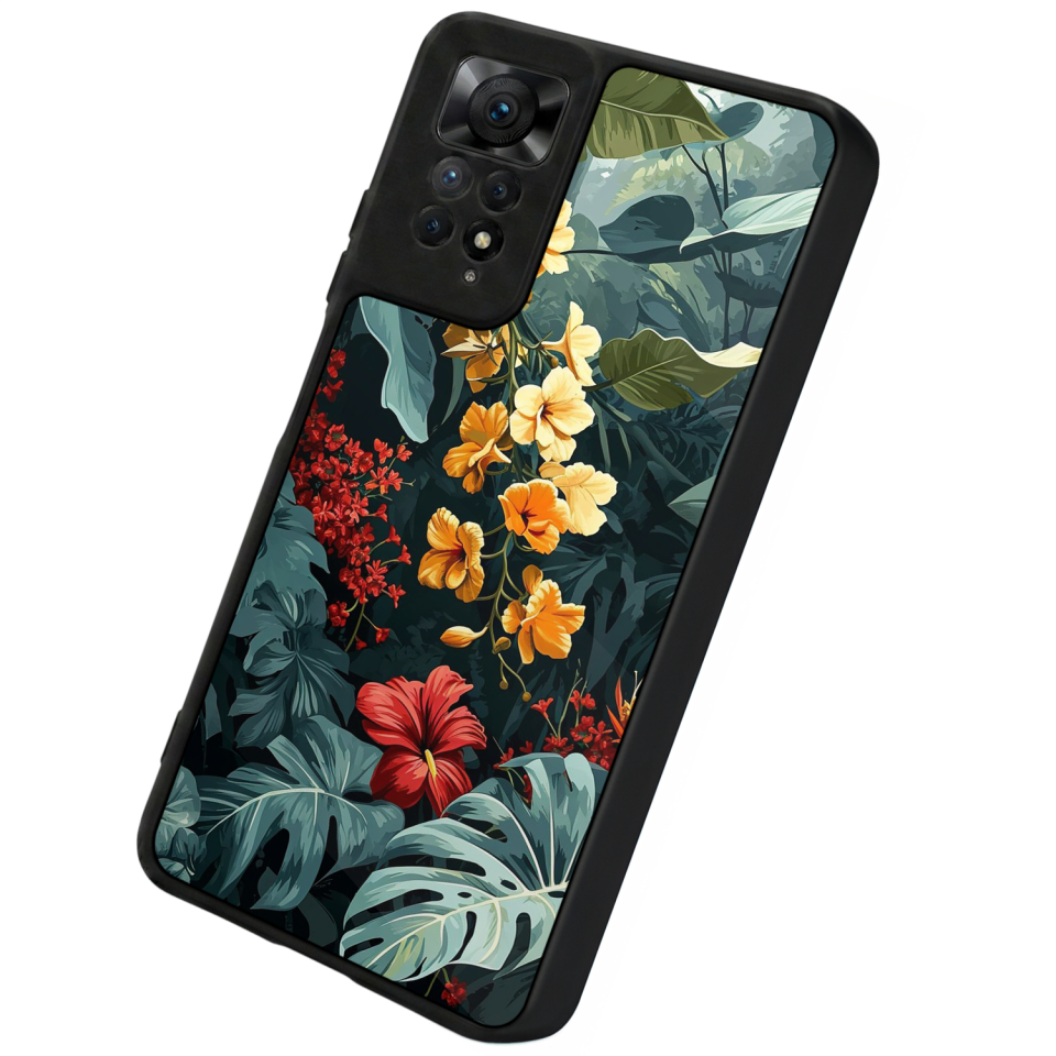 Xiaomi Redmi Note 11 Pro Uyumlu Botanik Tasarımlı Glossy Premium Kılıf