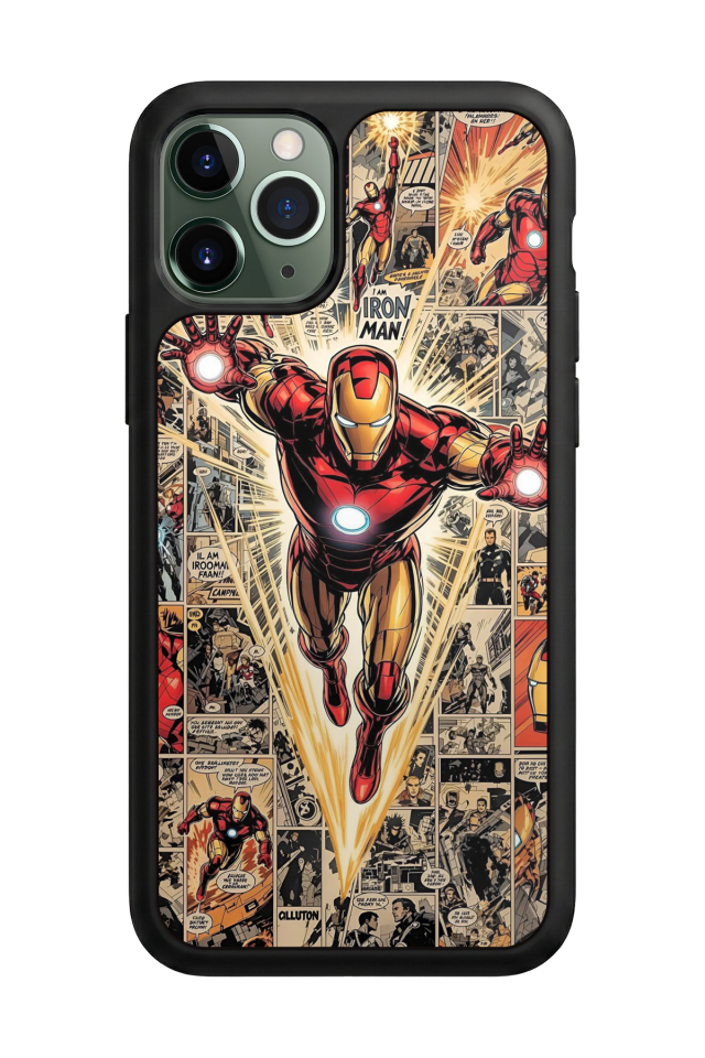 iPhone 11 Pro Max Uyumlu Iron Man ( Demir Adam ) Tasarımlı Glossy Premium Kılıf