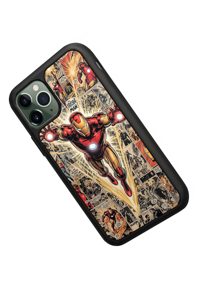 iPhone 11 Pro Max Uyumlu Iron Man ( Demir Adam ) Tasarımlı Glossy Premium Kılıf