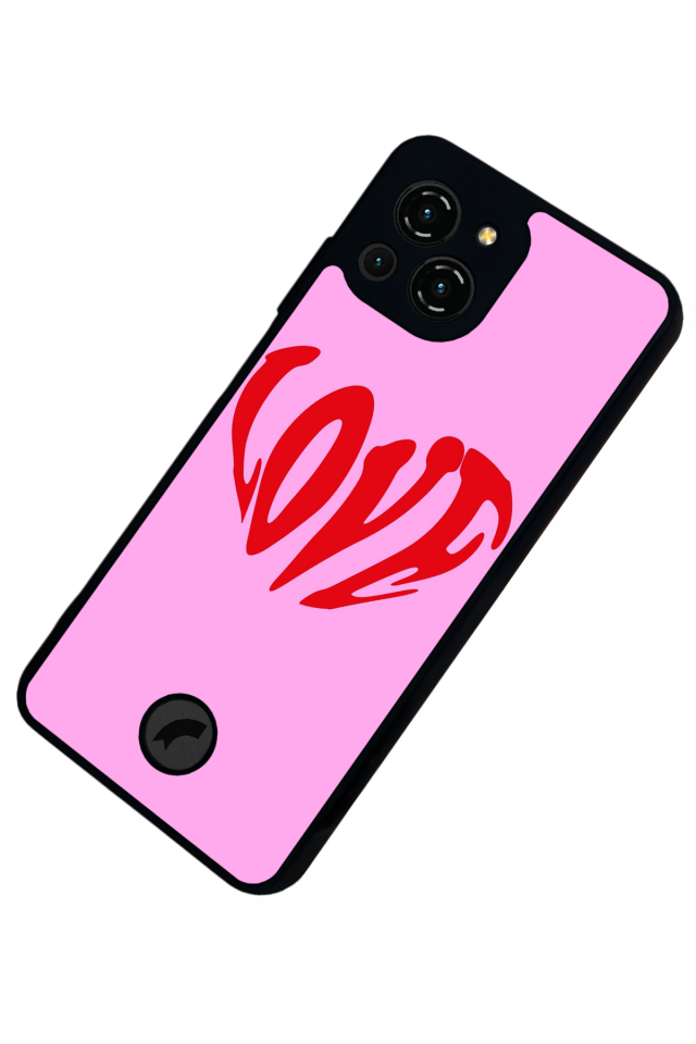 Reeder S23 Pro Max Uyumlu Kalp Love Tasarımlı Glossy Premium Kılıf