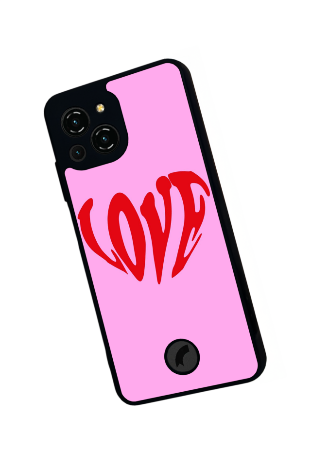 Reeder S23 Pro Max Uyumlu Kalp Love Tasarımlı Glossy Premium Kılıf