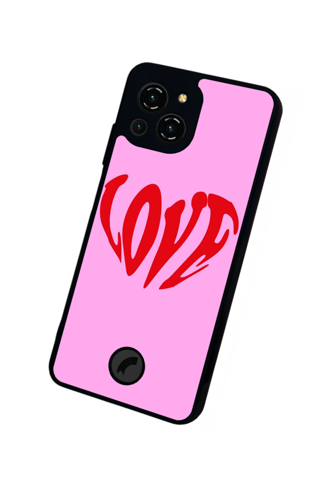 Reeder S23 Pro Max Uyumlu Kalp Love Tasarımlı Glossy Premium Kılıf