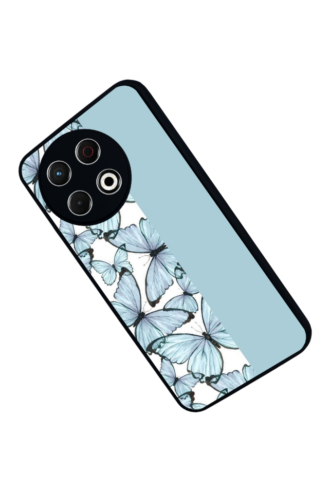 Tecno Spark 30 Pro Uyumlu Kelebek Tasarımlı Glossy Premium Kılıf