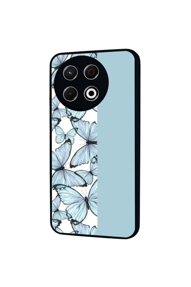 Tecno Spark 30 Pro Uyumlu Kelebek Tasarımlı Glossy Premium Kılıf