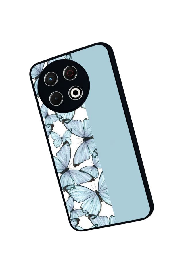 Tecno Spark 30 Pro Uyumlu Kelebek Tasarımlı Glossy Premium Kılıf