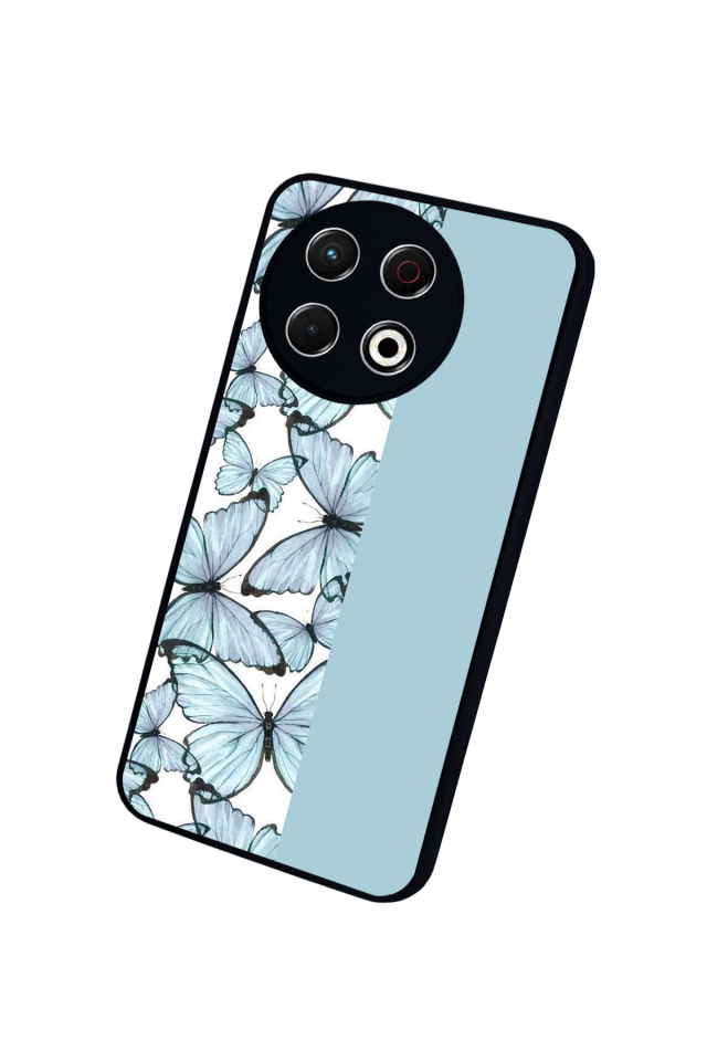 Tecno Spark 30 Pro Uyumlu Kelebek Tasarımlı Glossy Premium Kılıf