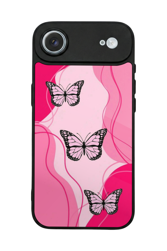 iPhone 17 Air Uyumlu Kelebek Tasarımlı Glossy Premium Kılıf