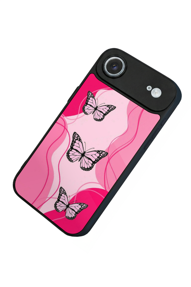 iPhone 17 Air Uyumlu Kelebek Tasarımlı Glossy Premium Kılıf