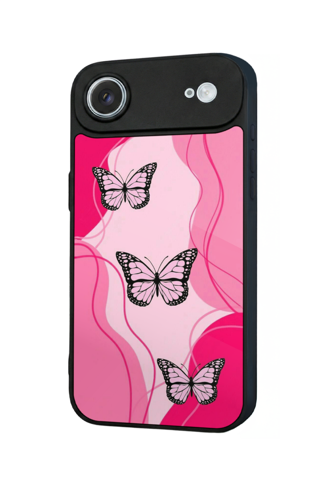 iPhone 17 Air Uyumlu Kelebek Tasarımlı Glossy Premium Kılıf