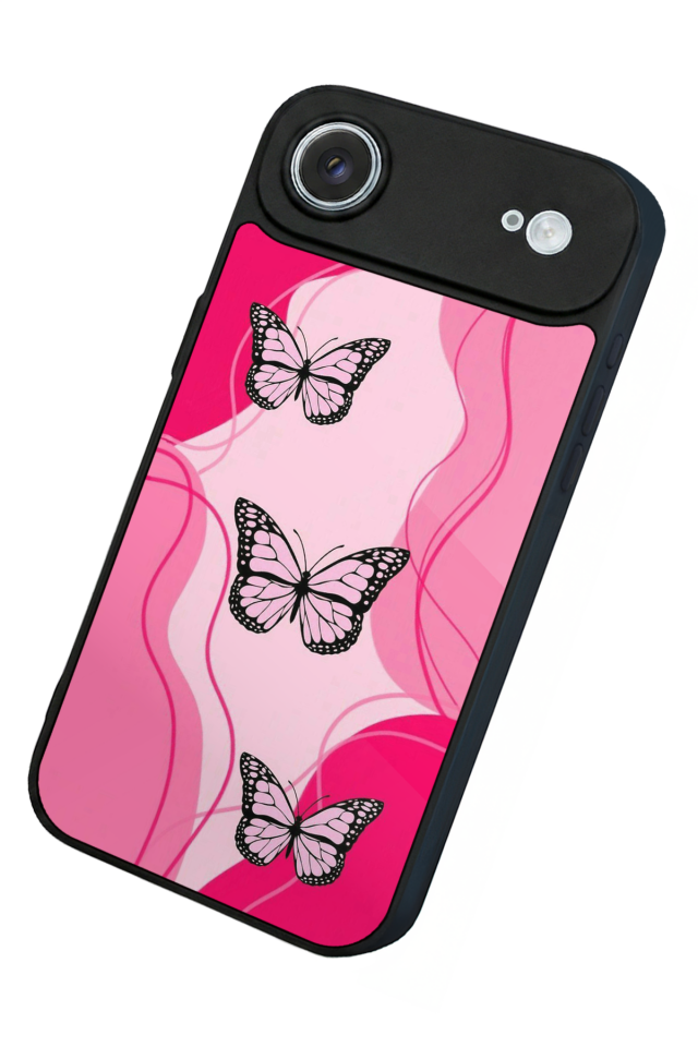 iPhone 17 Air Uyumlu Kelebek Tasarımlı Glossy Premium Kılıf