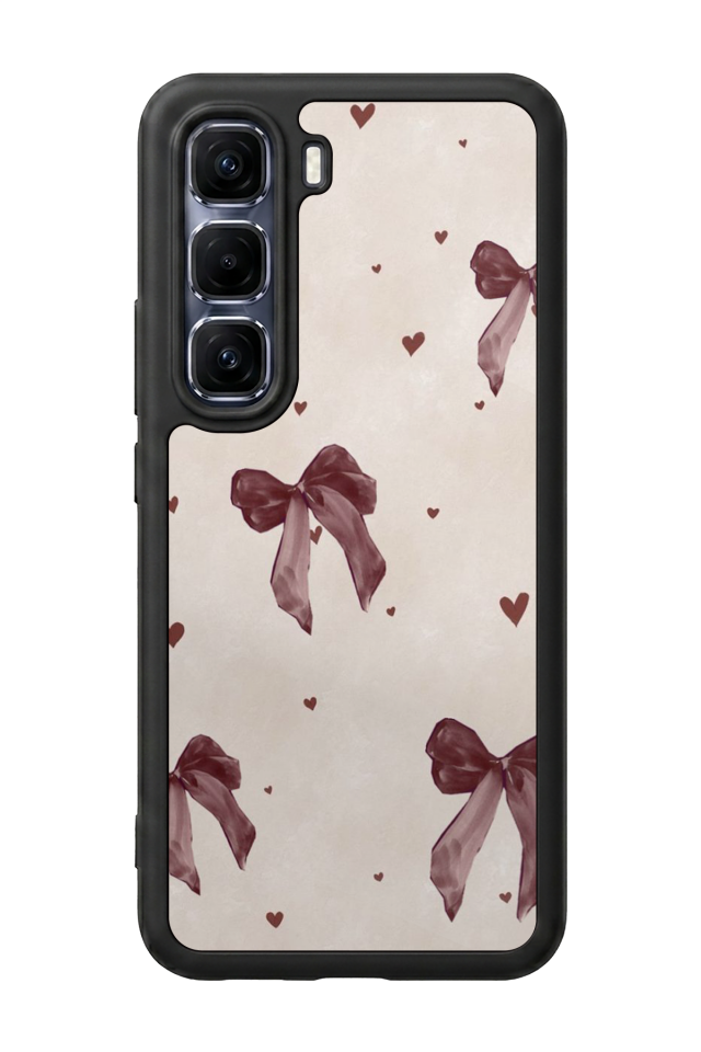Infinix Hot 60 Pro Plus Uyumlu Kurdele Tasarımlı Glossy Premium Kılıf