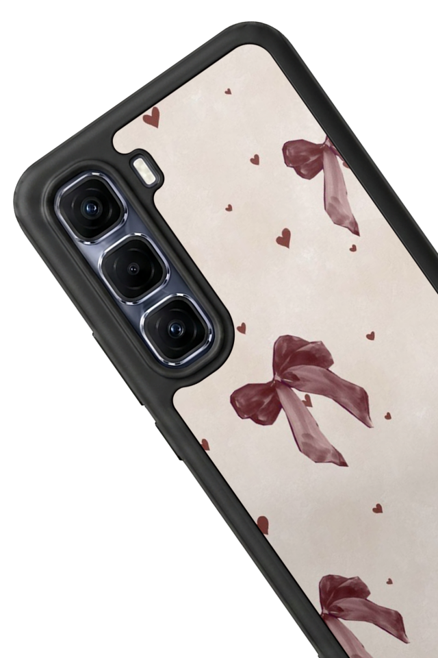 Infinix Hot 60 Pro Plus Uyumlu Kurdele Tasarımlı Glossy Premium Kılıf