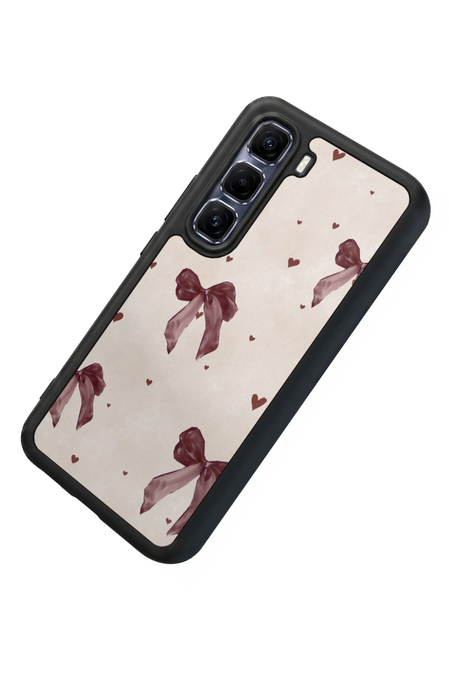 Infinix Hot 60 Pro Plus Uyumlu Kurdele Tasarımlı Glossy Premium Kılıf