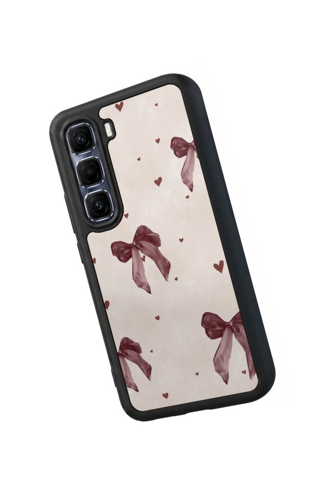 Infinix Hot 60 Pro Plus Uyumlu Kurdele Tasarımlı Glossy Premium Kılıf