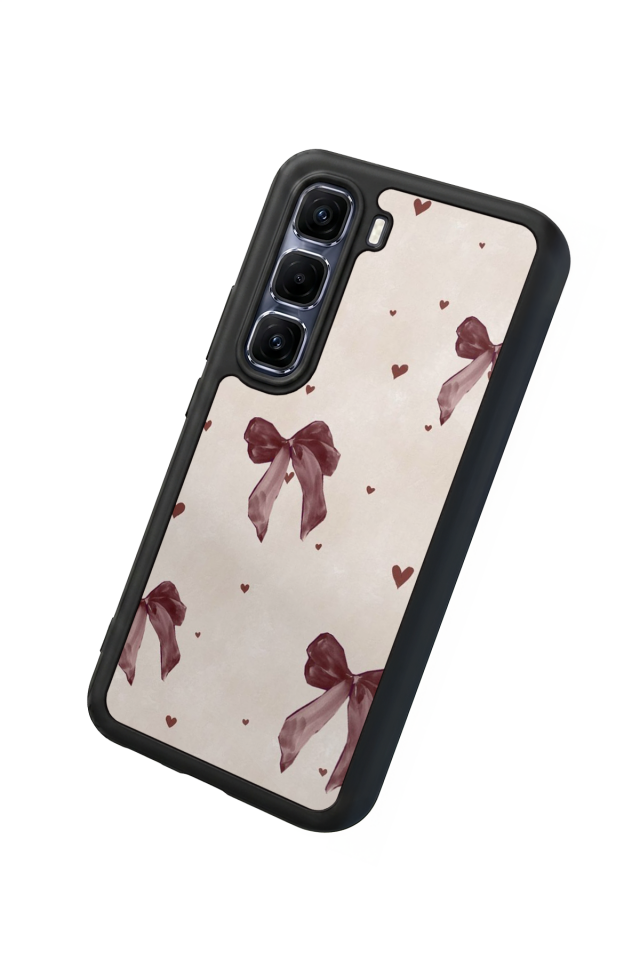 Infinix Hot 60 Pro Plus Uyumlu Kurdele Tasarımlı Glossy Premium Kılıf
