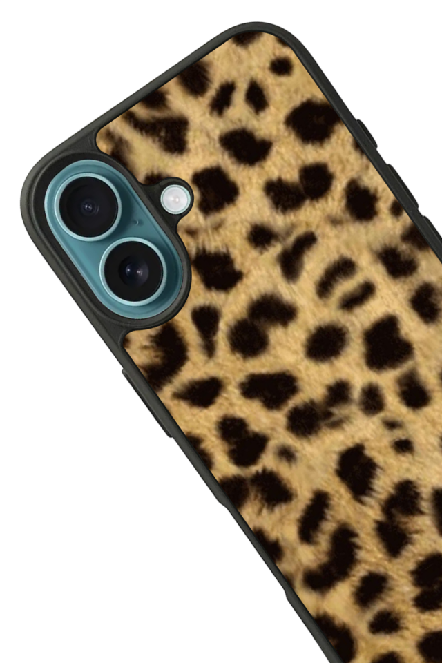 iPhone 16 Uyumlu Leopar Tasarımlı Glossy Premium Kılıf