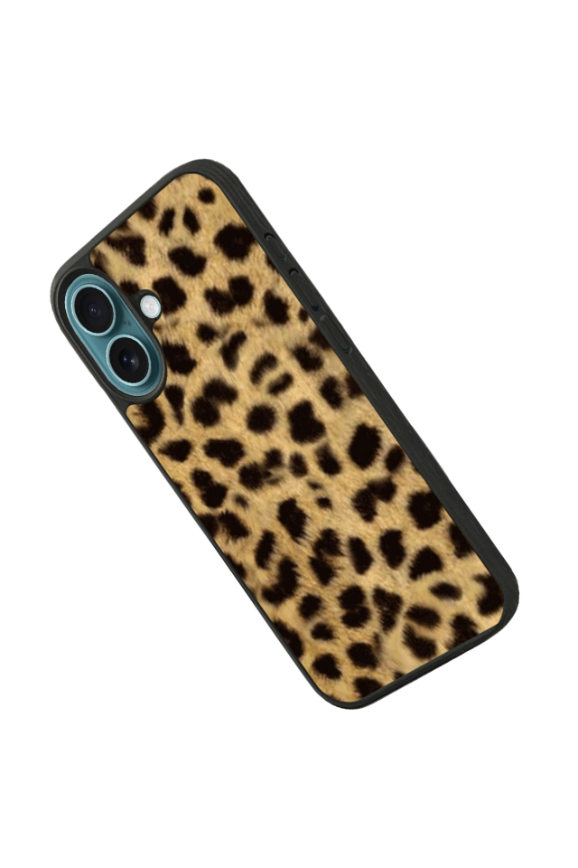 iPhone 16 Uyumlu Leopar Tasarımlı Glossy Premium Kılıf