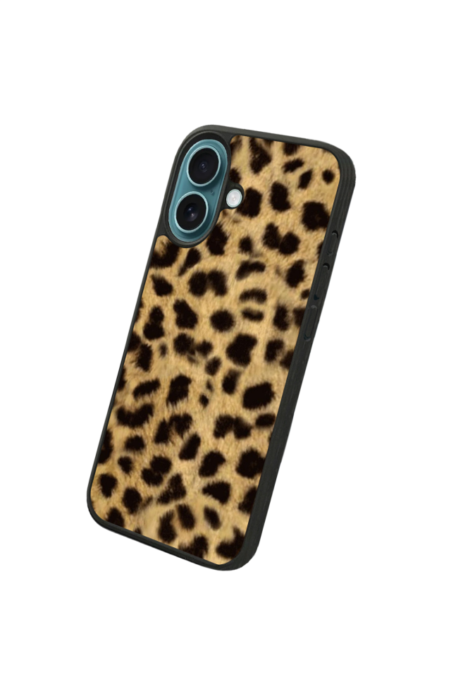 iPhone 16 Uyumlu Leopar Tasarımlı Glossy Premium Kılıf