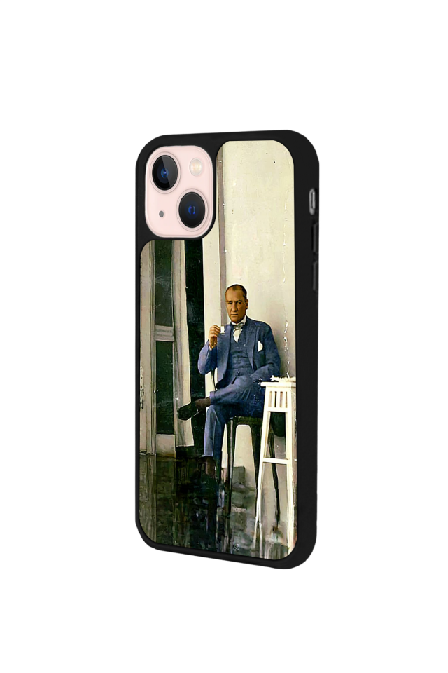 iPhone 15 Plus Uyumlu Mustafa Kemal Ataturk Tasarımlı Glossy Premium Kılıf