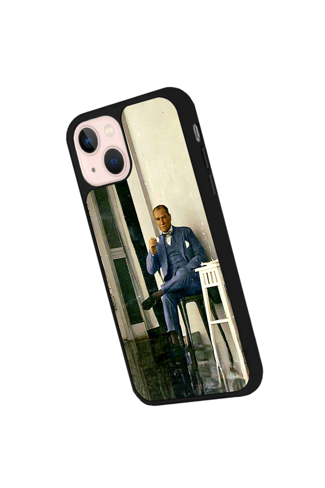 iPhone 15 Plus Uyumlu Mustafa Kemal Ataturk Tasarımlı Glossy Premium Kılıf