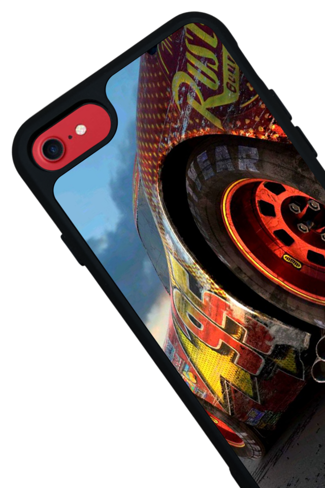 iPhone SE Uyumlu Şimsek McQueen Tasarımlı Glossy Premium Kılıf