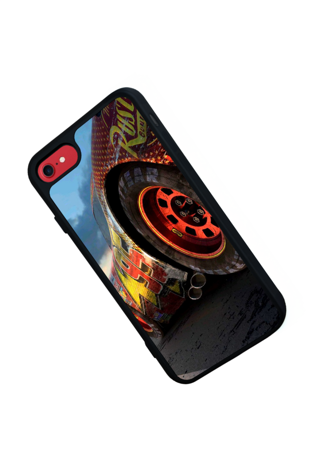 iPhone SE Uyumlu Şimsek McQueen Tasarımlı Glossy Premium Kılıf