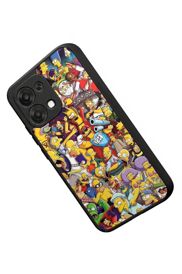 Oppo A6 Pro Uyumlu The Simpsons Tasarımlı Glossy Premium Kılıf