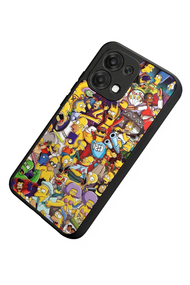 Oppo A6 Pro Uyumlu The Simpsons Tasarımlı Glossy Premium Kılıf