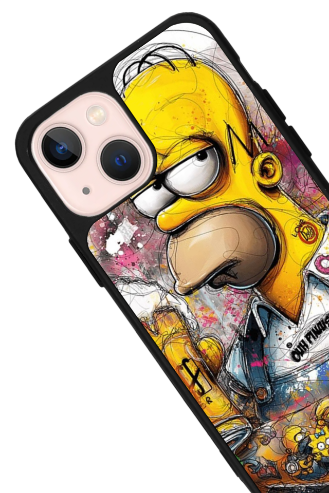 iPhone 13 Mini Uyumlu The Simpsons Tasarımlı Glossy Premium Kılıf