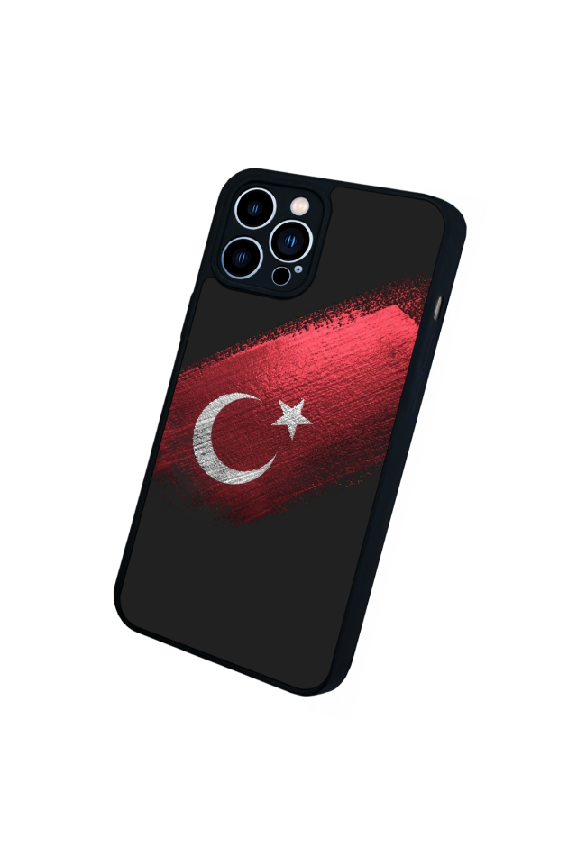 iPhone 13 Pro Max Uyumlu Türk Bayragi Tasarımlı Glossy Premium Kılıf
