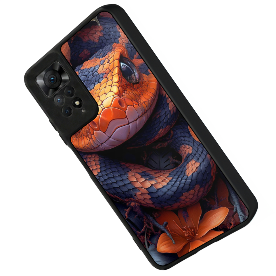 Xiaomi Redmi Note 12 Pro Uyumlu Yılan Tasarımlı Glossy Premium Kılıf