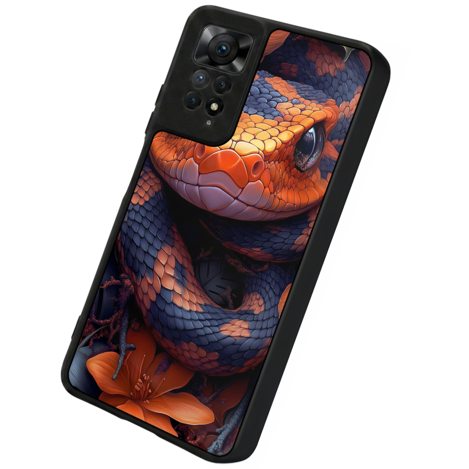 Xiaomi Redmi Note 12 Pro Uyumlu Yılan Tasarımlı Glossy Premium Kılıf