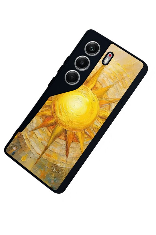 Tecno Camon 40 Uyumlu Güneş Tasarımlı Glossy Premium Kılıf