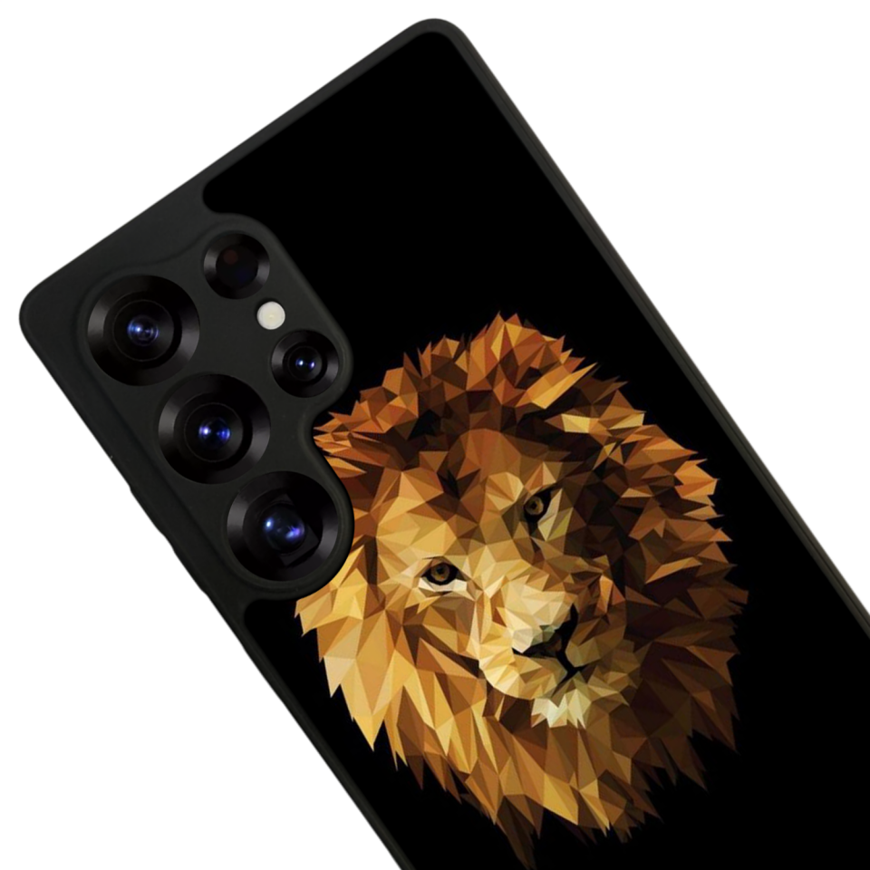 Samsung Galaxy S25 Ultra Uyumlu Aslan Tasarımlı Glossy Premium Kılıf