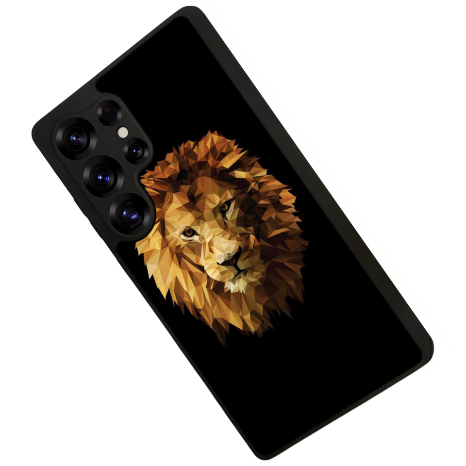 Samsung Galaxy S25 Ultra Uyumlu Aslan Tasarımlı Glossy Premium Kılıf