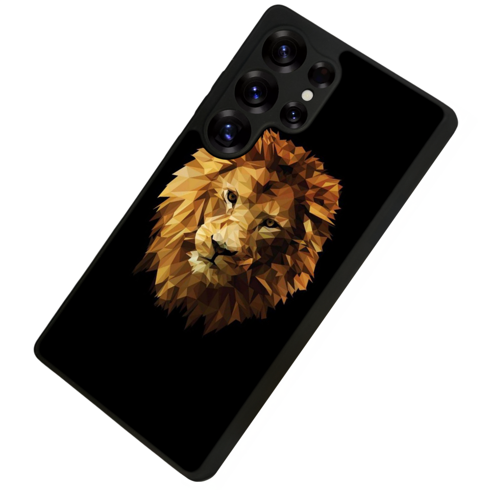 Samsung Galaxy S25 Ultra Uyumlu Aslan Tasarımlı Glossy Premium Kılıf