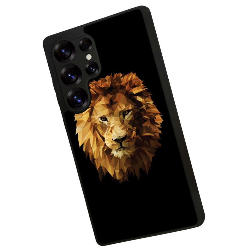 Samsung Galaxy S25 Ultra Uyumlu Aslan Tasarımlı Glossy Premium Kılıf