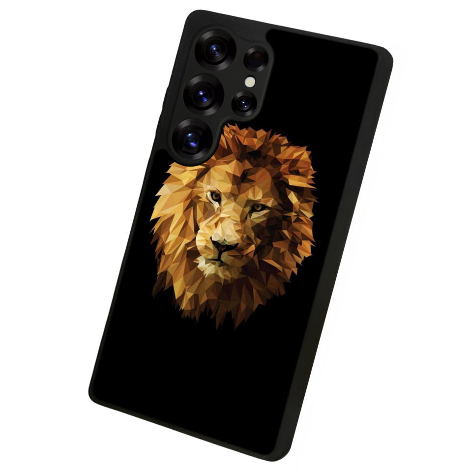 Samsung Galaxy S25 Ultra Uyumlu Aslan Tasarımlı Glossy Premium Kılıf