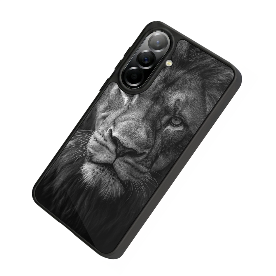 Samsung Galaxy A57 Uyumlu Aslan Tasarımlı Glossy Premium Kılıf