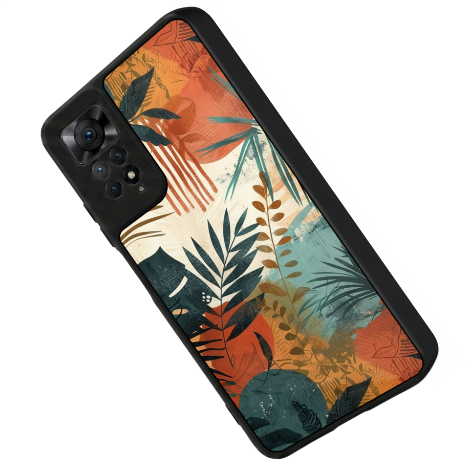 Xiaomi Redmi Note 11 Pro Uyumlu Botanik Tasarımlı Glossy Premium Kılıf