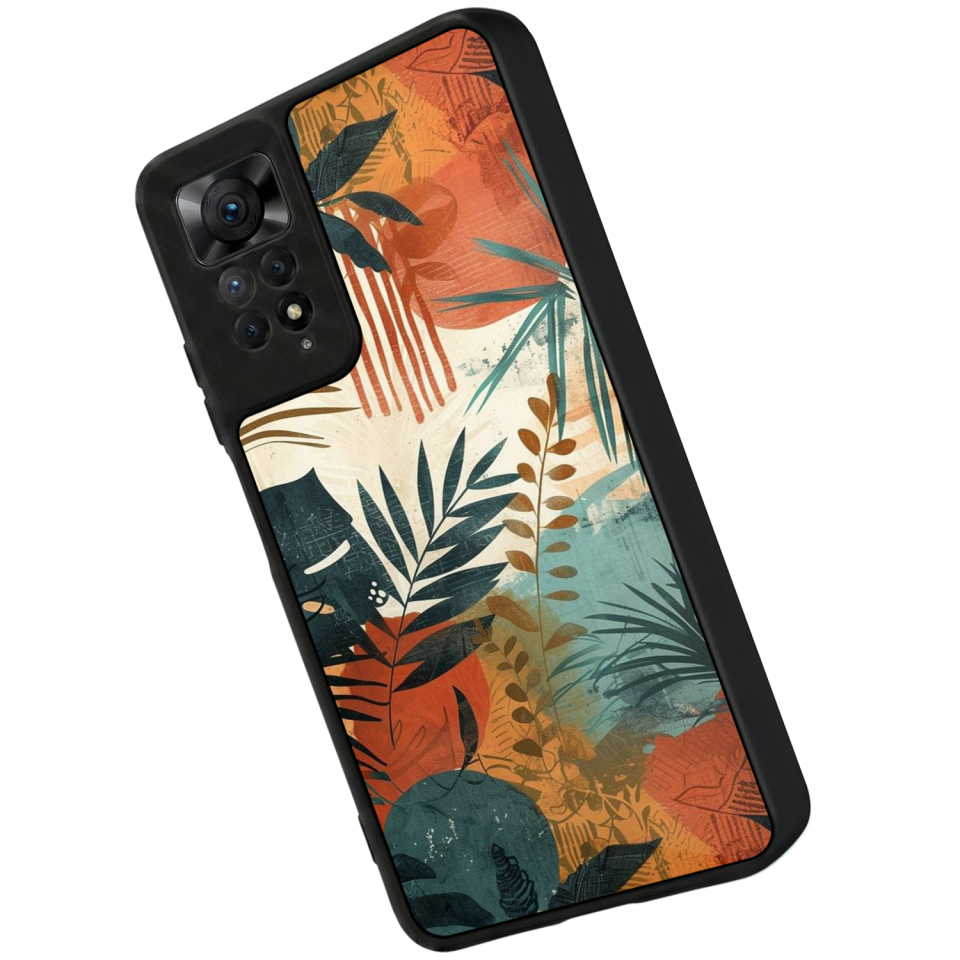 Xiaomi Redmi Note 11 Pro Uyumlu Botanik Tasarımlı Glossy Premium Kılıf