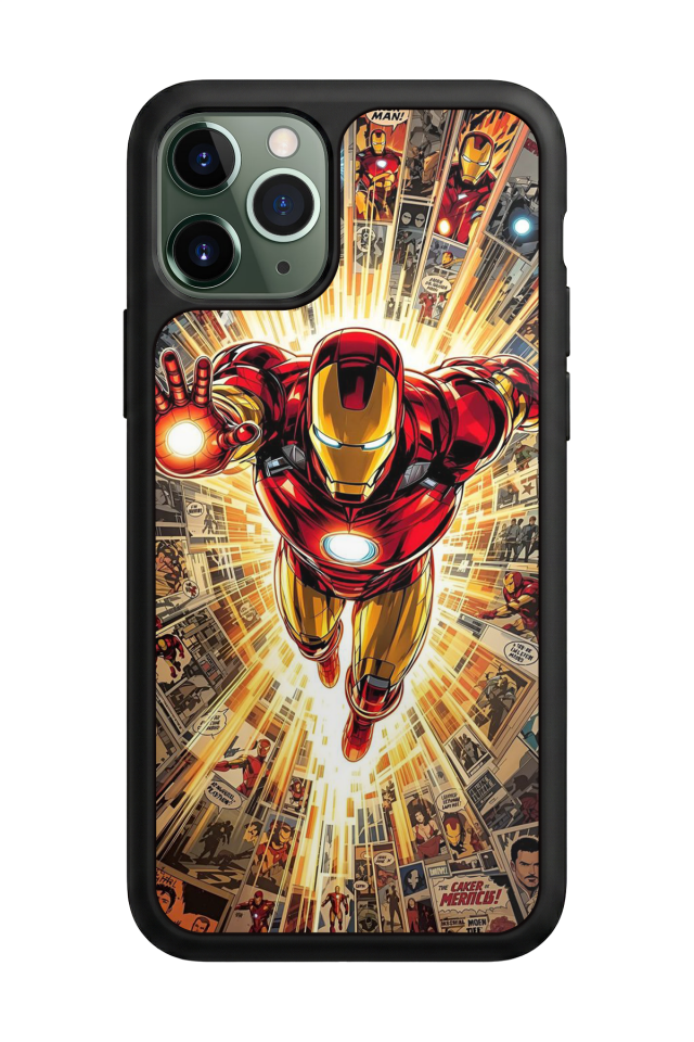 iPhone 11 Pro Max Uyumlu Iron Man ( Demir Adam ) Tasarımlı Glossy Premium Kılıf