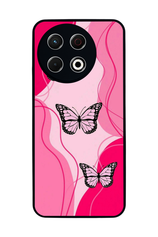 Tecno Spark 30 Pro Uyumlu Kelebek Tasarımlı Glossy Premium Kılıf