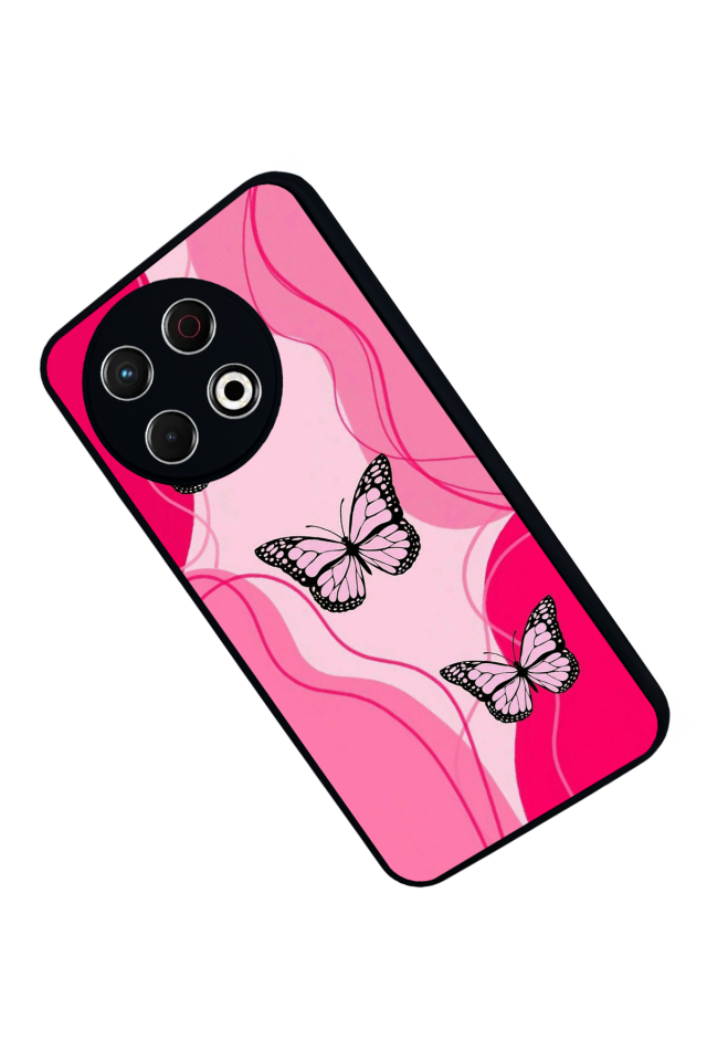Tecno Spark 30 Pro Uyumlu Kelebek Tasarımlı Glossy Premium Kılıf